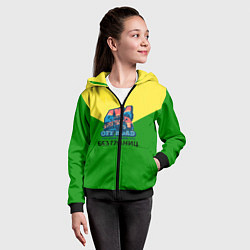 Толстовка на молнии детская OFF ROAD, цвет: 3D-черный — фото 2