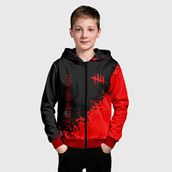 Толстовка на молнии детская Dead by Daylight, цвет: 3D-красный — фото 2