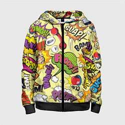 Детская толстовка на молнии Комикс