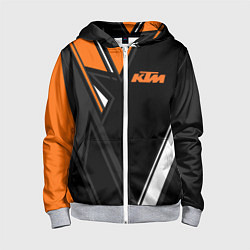 Толстовка на молнии детская KTM КТМ, цвет: 3D-меланж