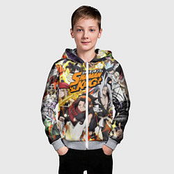 Толстовка на молнии детская ШАМАН КИНГ Король Шаманов, цвет: 3D-меланж — фото 2