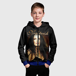 Толстовка на молнии детская Nightwish, цвет: 3D-синий — фото 2