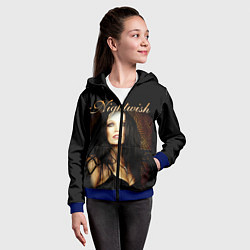 Толстовка на молнии детская Nightwish, цвет: 3D-синий — фото 2