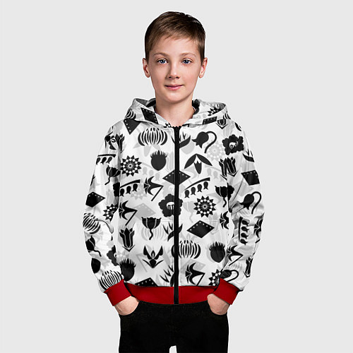 Детская толстовка на молнии БЛИЧ КАПИТАНЫ ГОТЕЙ 13 ЭМБЛЕМЫ / 3D-Красный – фото 3