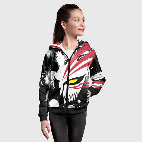 Детская толстовка на молнии БЛИЧ МАСКА ИЧИГО ПУСТОГО / 3D-Черный – фото 4