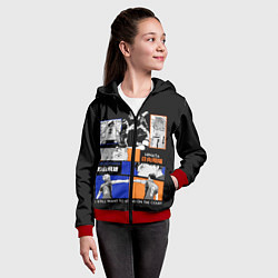 Толстовка на молнии детская Хината и Кагеяма, цвет: 3D-красный — фото 2