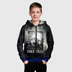 Толстовка на молнии детская DARK SOULS 3, цвет: 3D-синий — фото 2