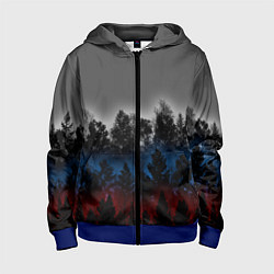 Детская толстовка на молнии Флаг из леса