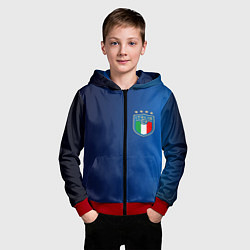 Толстовка на молнии детская Сборная Италии цвета 3D-красный — фото 2