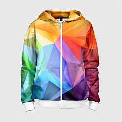 Детская толстовка на молнии Радужная геометрия