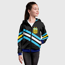 Толстовка на молнии детская Сборная Аргентины, цвет: 3D-синий — фото 2