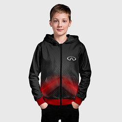Толстовка на молнии детская ИНФИНИТИ КРАСНЫЕ ОГНИ, цвет: 3D-красный — фото 2