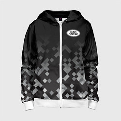 Толстовка на молнии детская LAND ROVER КАМУФЛЯЖ МИЛИТАРИ, цвет: 3D-белый