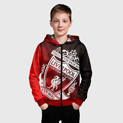 Толстовка на молнии детская LIVERPOOL ЛИВЕРПУЛЬ, цвет: 3D-красный — фото 2