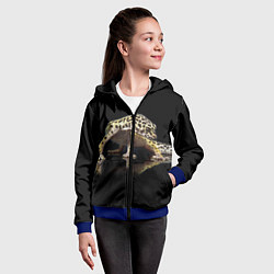 Толстовка на молнии детская ЭУБЛЕФАР EUBLEPHARIS, цвет: 3D-синий — фото 2