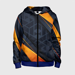 Толстовка на молнии детская BLACK ORANGE, цвет: 3D-синий