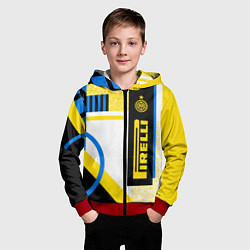 Толстовка на молнии детская ФК «Интер Милан» 202021, цвет: 3D-красный — фото 2