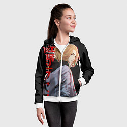 Толстовка на молнии детская Токийские мстители, цвет: 3D-белый — фото 2