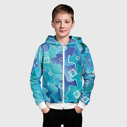 Толстовка на молнии детская Вода со льдом, цвет: 3D-белый — фото 2