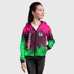 Толстовка на молнии детская NEON HONDA НЕОН ХОНДА, цвет: 3D-черный — фото 2