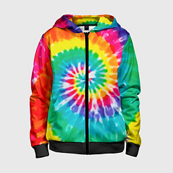 Толстовка на молнии детская Тай Дай, цвет: 3D-черный