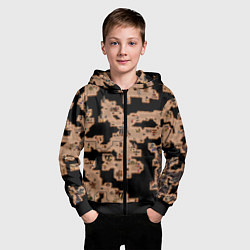 Толстовка на молнии детская Heroes III Dungeon Map, цвет: 3D-черный — фото 2