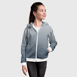 Толстовка на молнии детская GRADIENT 50 SHADES OF GREY, цвет: 3D-белый — фото 2