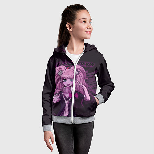 Детская толстовка на молнии Джунко Эношима Данганронпа / 3D-Меланж – фото 4