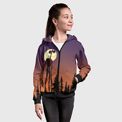 Толстовка на молнии детская Gradient Forest Siren Head, цвет: 3D-черный — фото 2