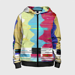 Детская толстовка на молнии TV glitch