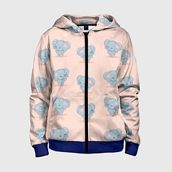 Детская толстовка на молнии Слоники