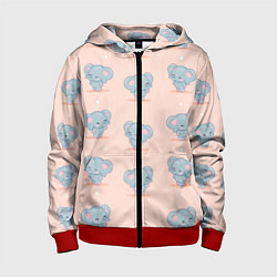 Детская толстовка на молнии Слоники