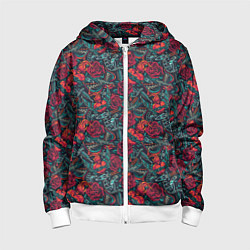 Толстовка на молнии детская Кольщик, цвет: 3D-белый