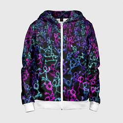 Детская толстовка на молнии Neon Rave Party