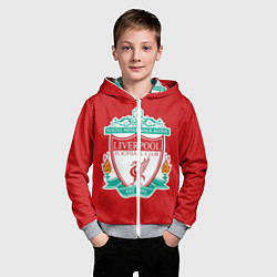 Толстовка на молнии детская F C LIVERPOOL, цвет: 3D-меланж — фото 2