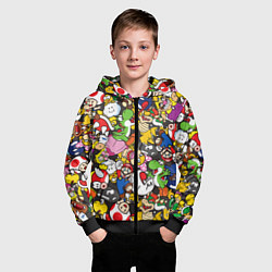 Толстовка на молнии детская Mario ALLSTARS, цвет: 3D-черный — фото 2