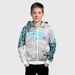 Толстовка на молнии детская Игра в кальмара, цвет: 3D-белый — фото 2