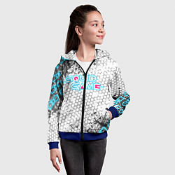 Толстовка на молнии детская Игра в кальмара, цвет: 3D-синий — фото 2