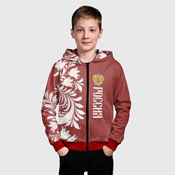 Толстовка на молнии детская Сборная России, цвет: 3D-красный — фото 2