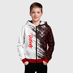 Толстовка на молнии детская Berserk Anime, цвет: 3D-красный — фото 2