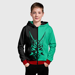 Толстовка на молнии детская СПЛИТ МАСКА СЯО, цвет: 3D-красный — фото 2