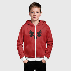 Толстовка на молнии детская Кровавые ангелы цвет легиона 9, цвет: 3D-белый — фото 2