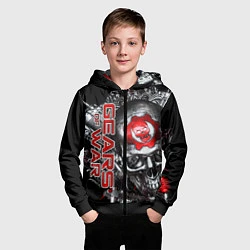 Толстовка на молнии детская Gears of War Gears 5, цвет: 3D-черный — фото 2