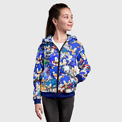 Толстовка на молнии детская SONIC СИНИЙ ЁЖ СОНИК, цвет: 3D-синий — фото 2