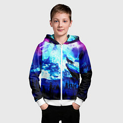 Толстовка на молнии детская МОЛЧАНИЕ ЛУНЫ, цвет: 3D-белый — фото 2