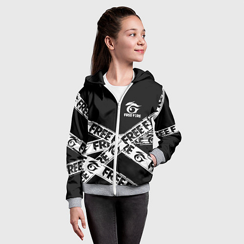 Детская толстовка на молнии GARENA FREE FIRE OFF CYBER LINE STYLE / 3D-Меланж – фото 4