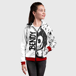 Толстовка на молнии детская BENDY - БЕНДИ БРЫЗГИ КРАСКИ, цвет: 3D-красный — фото 2