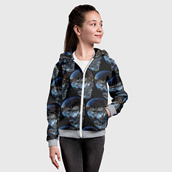 Толстовка на молнии детская Vanguard skull pattern 2022, цвет: 3D-меланж — фото 2