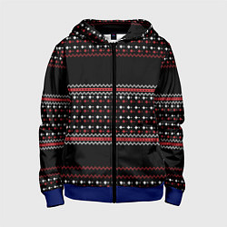 Детская толстовка на молнии НОВОГОДНИЙ ПАТТЕРН SWEATER