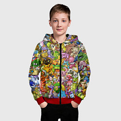 Толстовка на молнии детская ПОКЕМОНЫ В ПИКСЕЛЯХ PIXEL POKEMON, цвет: 3D-красный — фото 2